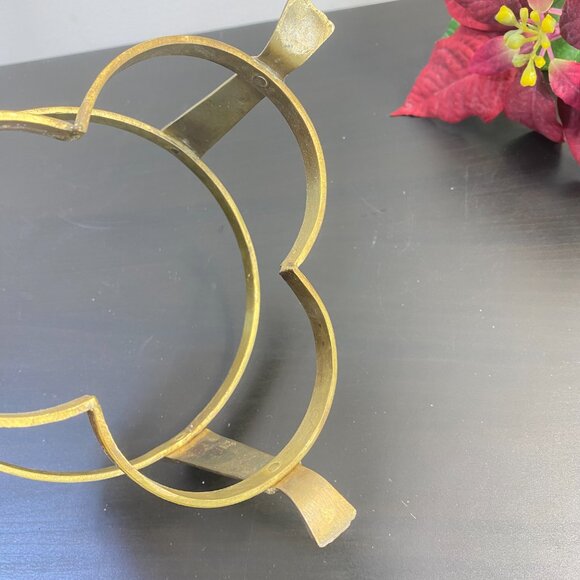 Vintage Brass Display Stand Holder, Bowl Jar Dish Holders, 6 Inches, Plant Stand - Picture 8 of 10